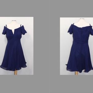 Niteline Della Roufogali Blue Silk Dress